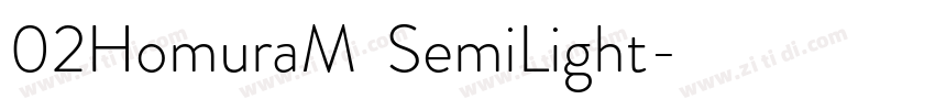 02HomuraM  SemiLight字体转换